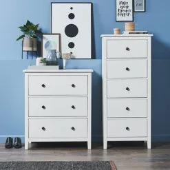 Byrå NORDBY 3 Lådor Vit -Sovrum affär 100377