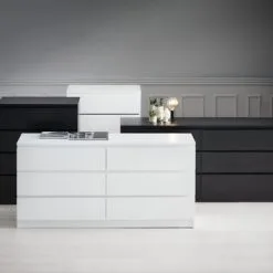 Byrå LIMFJORDEN 4 Lådor Svart -Sovrum affär 100554 2