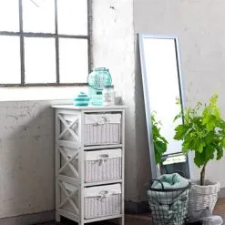 JYSK Internal Byrå OURE 3 Korgar Vit 13 JYSK Internal Byrå OURE 3 Korgar Vit -Sovrum affär 107584