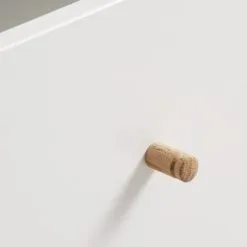 Byrå IDOMLUND 4 Lådor Bred Vit/ek -Sovrum affär 114565