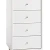 Byrå IDOMLUND 5 Lådor Smal Vit/ek