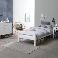 Byrå IDOMLUND 4 Lådor Bred Vit/ek -Sovrum affär 115322