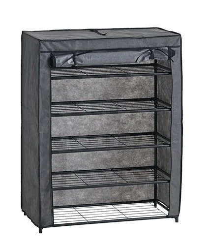 Skoskåp DAMHUS 4 Hyllor Mörkgrå 4 Skoskåp DAMHUS 4 Hyllor Mörkgrå - Bild 2