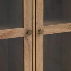 JYSK Internal Vitrinskåp SKALS Glasdörrar Ek -Sovrum affär 128048