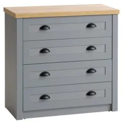 JYSK Internal Byrå MARKSKEL 4 Lådor Grå
