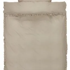KRONBORG Påslakanset ELMA Tvättad Bomull 150x210 Sand