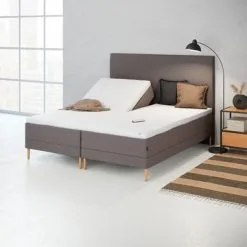 DREAMZONE Ställbar Säng 90x200 GOLD E50 Grå-21 -Sovrum affär 180319