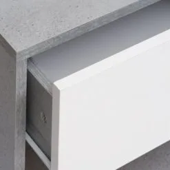 Sängbord BILLUND Vit/betong -Sovrum affär 185249