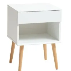 Sängbord KORSVANG 1 Låda Vit
