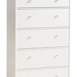 Byrå FREDENSBORG 5 Lådor Vit