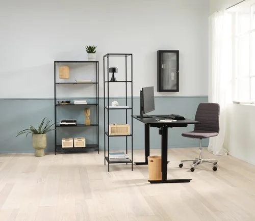 Hyllenhet HORBELEV 5 Hyllor Bred Svart 4 Hyllenhet HORBELEV 5 Hyllor Bred Svart - Bild 2