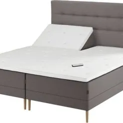 DREAMZONE Ställbar Säng 90x200 GOLD E50 Grå-21 -Sovrum affär 188960