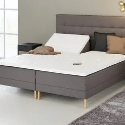 DREAMZONE Ställbar Säng 90x200 GOLD E50 Grå-21 -Sovrum affär 192580