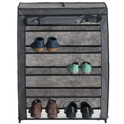 Skoskåp DAMHUS 4 Hyllor Mörkgrå 15 Skoskåp DAMHUS 4 Hyllor Mörkgrå -Sovrum affär 194443