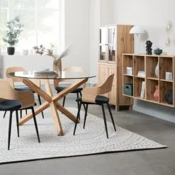 JYSK Internal Vitrinskåp SKALS Glasdörrar Ek -Sovrum affär 204959