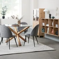 JYSK Internal Vitrinskåp SKALS Glasdörrar Ek -Sovrum affär 204960