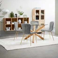 JYSK Internal Vitrinskåp SKALS Glasdörrar Ek -Sovrum affär 204968