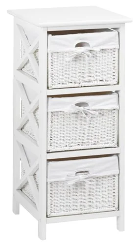 JYSK Internal Byrå OURE 3 Korgar Vit 3 JYSK Internal Byrå OURE 3 Korgar Vit