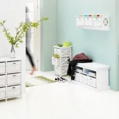 JYSK Internal Byrå OURE 3 Korgar Vit 10 JYSK Internal Byrå OURE 3 Korgar Vit -Sovrum affär 25588