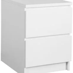 JYSK Internal Sängbord LIMFJORDEN 2 Lådor Vit