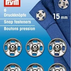 Tryckknappar Silver 15 Mm 6st/pk