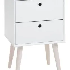 JYSK Internal Sängbord OPLEV 2 Lådor Vit/furu