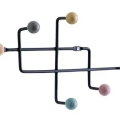 JYSK Internal Klädhängare GAMBY 6 Färgade Krokar/svart